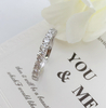 925 Sterling Silver Round Diamond Anniversary Band Half Eternity Ring