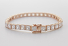 925 Sterling Silver 4x4mm Princess Cut Dainty Wedding Tennis Bracelet