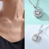 Fashion 925 Sterling Silver Necklace Classic Cubic Zircnoia Pendant Necklace