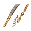 Eco Friendly 925 Sterling Silver Bracelet Cuban Link Chain Pave Bar Bracelet