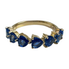 Personalized Jewelry Heart Shape Created Blue Sapphire Love Ring for Her
