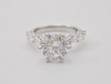 925 Sterling Silver Round Brilliant Cut Diamond Hidden Halo Engagement Ring