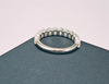 925 Sterling Silver Anniversary Weding Bands Oval Diamond Engagement Ring