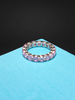 925 Sterling Silver Eternity Wedding Bands Cushion Pink Cubic Zirconia Ring