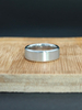 925 Sterling Silver Men Ring Brushed Beveled Edge Wedding Ring