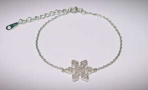 Wholesale 925 Sterling Silver Minimalist Jewelry Christmas Collection Snowflake Bracelet