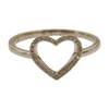 Trendy Luxury Valentine Forever Love Open Heart Ring Dainty Gold Diamond Ring