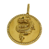 Vintage 925 Sterling Silver Medallion Pendant 18K Gold Plated Dragon Pendant