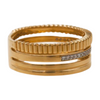 Unisex K Gold Ring Diamond Quatre Radiant Ring Wedding Band