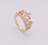 925 Sterling Silver Luxurious Embodying Loyalty and Ambition Statement Crown Ring