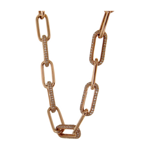 Paperclip Necklace Sterling Silver Wholesale Hip Hop Jewelry Cuban Link Chain necklace 