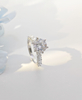 925 Sterling Silver Round Brilliant Cut Diamond Hidden Halo Engagement Ring