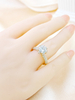  925 Sterling Silver Round Cut Floral Halo Diamond Rngagement Ring