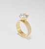 925 Sterling Silver Promise Ring for Her 7 Carat Simulated Diamond Ring