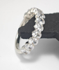 925 Sterling Silver Anniversary Weding Bands Oval Diamond Engagement Ring