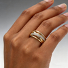 925 Sterling Silver Criss Cross Wide Band Stackable ring Cocktail Ring