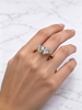 Karat Gold Heart and Pear Diamond Ring
