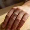 925 Sterling Silver Evil Eye Fidget Ring Silver Ring for Women