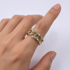 925 Sterling Silver Hip Hop Jewelry Cuban Ring